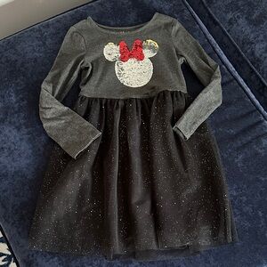 Minnie Mouse Sparkly Black and Gray Kids sparkle tulle Dress
